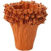 J-Line Vaas ambrosia keramiek oranje medium
