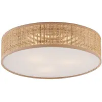 QAZQA Oosterse plafondlamp rotan 38cm - Trammy