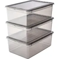 Keeeper Kunststof Opbergbox 11 l Met deksel Grijs 26,5 x 39 x 14 cm