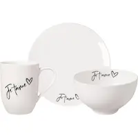 Villeroy & Boch Frühstücks-Set Je t'aime Statement Set van 3