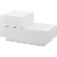 En.casa Nachtkastje Sebokeng links met lades 38x70x35 wit mat