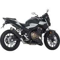 SHARK EXHAUST SRC 4 eloxed aluminium zwart