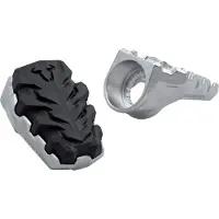 SW-Motech EVO voetsteunset - Zilver/zwart. Aprilia, BMW, Suzuki modellen.