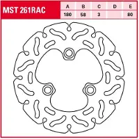 TRW Remschijf MST261RAC, 1 Stuk
