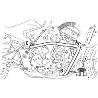 Hepco & becker Tank- en motorbeschermbeugel CBF 600, ZWART