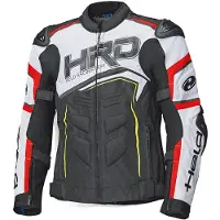 Held Safer SRX motorfietstextiljas, zwart/rood/wit, lange model