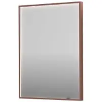 Ink Spiegel sp19 60x4x80 cm incl. Direct led-verlichting rondom en spiegelverwarming geborsteld koper