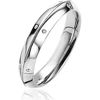 Zinzi Mart Visser by ZINZI zilveren ring 4mm breed met zes ronde witte zirconia's MVR21