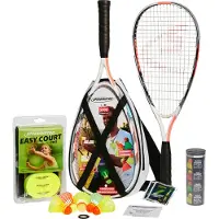 Speedminton S900 set - speedbadminton - crossminton - speed badminton set - wit/grijs/rood
