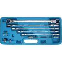 Bgs Spanner, Dubbele ratelsleutelset SW 8 - 19 mm 10 stuks.