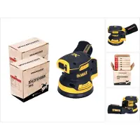 DeWalt Slijpmachine + polijstmachine, DCW 210 N accu excentrische schuurmachine 18 V 125 mm borstelloos Solo + 2x Toolbrothers TURTLE (Excentrische schuurmachine)