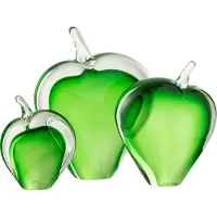 Jline Set van 3 presse papiers malum glas groen/transparant