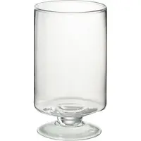 J-Line Windlicht op voet rond glas transparant small