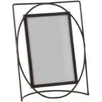 J-Line Fotokader rechthoek metaal/glas donker bruin small