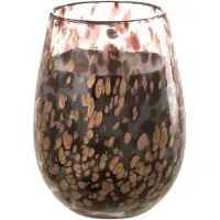 J-Line 35739 Geurkaars Mia Zwart/Mix Glas Medium - 15 x 15 x 22,5 cm