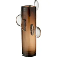 J-Line Vase steggy glass brown large