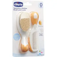 Chicco Borstel En Kam Junior Wit/oranje 2-delig