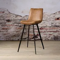 Tower Living Pamplona barstool - Cognac (Bruin, 43x105x53cm)