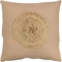 J-Line Kussen Zon Vierkant Polyester Beige