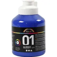 Creativ Light Glossy acrylverf, blauw, 01 - glossy, 500 ml