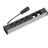 Bachmann Coni Lang - 4x Schuko - 2x Leeg - 0,15 meter GST18-3 (m) - Zwart