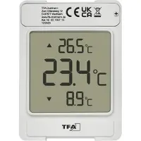 TFA-Dostmann Digitales Fensterthermometer WINDOO 30.1067.15 Raamthermometer Grijs