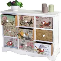 MCW Venlo ladekast, shabby-look, vintage, 9 laden 60x79x30cm