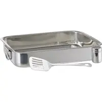 Relaxdays Braadpan 3st., Gerechten voor gratineren, Zilver