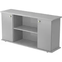 Hjh OFFICE PRO KAPA SB | Dressoir | met deuren - Grijs/Zilver met knop Sideboard