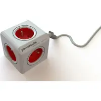 Scanpart 6300RD/BEEXPC Stekkerdoos | PowerCube Extended | 4 Sockets type E België | Wit/Rood | 1,5 meter
