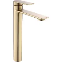 REA My1902-21Gg Storm Brush Gold High - Wastafelkraan - Geborsteld Goud - 11X4,2X29,5Cm