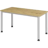 Hjh OFFICE PRO HILO 614 S - Tafelhoogte I In hoogte verstelbaar Essen-Eik/Zilver