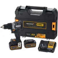 DeWalt DCD85MP2T 18 Volt accu-boormachine met klopfunctie, 2x 5,0 Ah XR accu, lader, McLaren koffer en styling