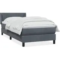 vidaXL Boxspring met matras fluweel donkergrijs 80x210 cm