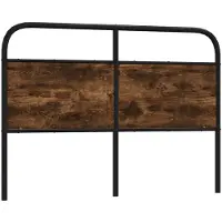 vidaXL Vervangend hoofdbord 135 cm staal en bewerkt hout gerookt eikenkleurig