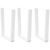 vidaXL Eettafelpoten 3 st V-vormig 70x(72-73,3) cm staal wit