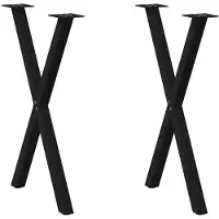 vidaXL Eettafelpoten 2 st X-vormig 57x(72-73) cm staal zwart