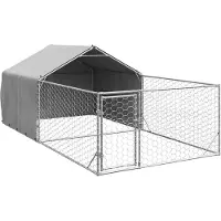Super Merchant Hondenkennel met ren 5x2x1,5 m gegalvaniseerd staal
