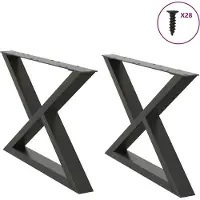 vidaXL Salontafelpoten 2 st 70x(42-43,3) cm staal antraciet