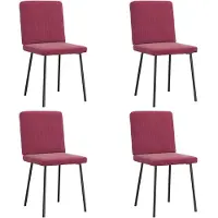 vidaXL Eetkamerstoelen 4 st fluweel wijnrood