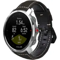 Strap-it Leren smartwatch bandje - geschikt voor Polar Grit X / Grit X Pro / Vantage M / M2 / M3 / V3 - zwart
