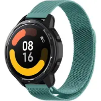 Strap-it Smartwatch bandje Milanese - geschikt voor Xiaomi Mi Watch / Watch S1 / Watch S1 Pro / Watch 2 Pro / S1 Active / Amazfit Pace / Amazfit Stratos 2 / 2s / 3 - groen
