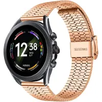 Strap-it Luxe stalen RVS bandje - geschikt voor Fossil Gen 6 44mm / Gen 5 / Gen 5e 44mm - rosé goud