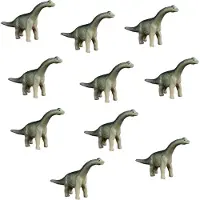 BULLYLAND 10x Mini Brachiosaurus - 4cm dinosaurus - taarttoppers/speelfiguurtjes - Kunststof