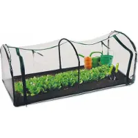 Kinzo tunnelkas met rits 130x60x50 cm transparant/groen