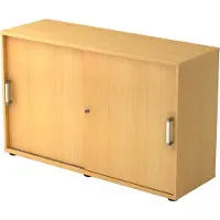 Hjh OFFICE PRO BETA 1752S - Beuken Hoogte van de map | 2 OH Schuifwandkast Chrome metaal handgreep