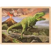 Goki Puzzel: T-REX 40x30x0,8cm, 96-delig, hout, 3+