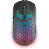 Mars Gaming MMW3, Draadloze Gaming Muis, RGB Flow, Ultralicht , , Zwart (Draadloze), Muis, Zwart