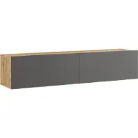 En.casa Tv-meubel Lapinlahti 140x31,5x29,5cm houtkleurig en antraciet