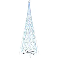 vidaXL Kegelkerstboom 3000 LED's blauw 230x800 cm